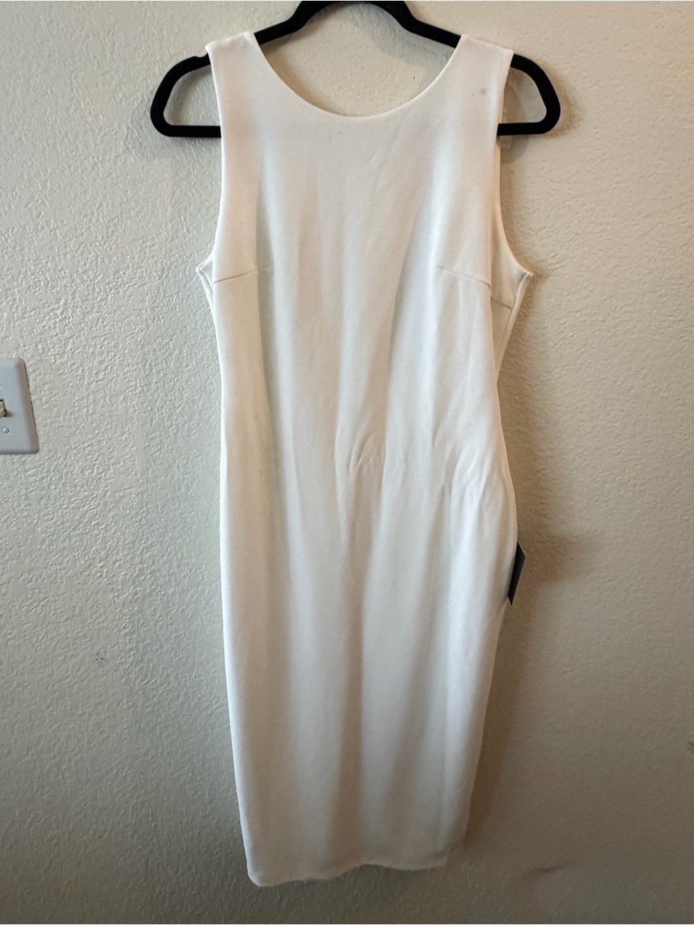 NWT Lulus White Ribbed Bodycon Midi Dress — Size L